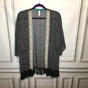 Xhilaration Fringe Kimono Style Swim Cover Up